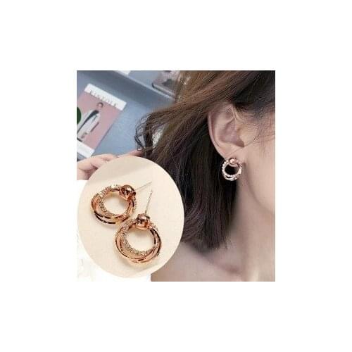New fashion exaggerated sparkling hoop circle earrings fashion jewelry personality sexy Korean earrings for women