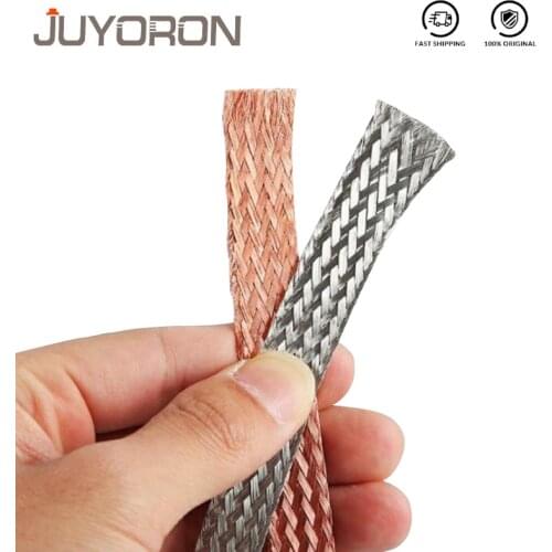 1Meter Braid Lead Wire 4-18mm Width 1.5-12mm2 Copper Tin Plated Ground Cable High Flexibility Ground Electric Flat Lead Wire