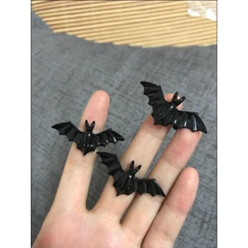 Punk Gothic Decoration Black Bat Adjustable Ring Steam DIY Ring Party Fashion Jewelry