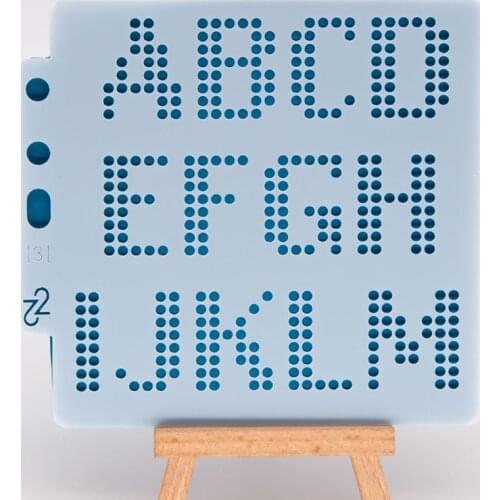 Plastic Alphabet Letter Number Drawing Painting Stencils Scale Template Sets for Journal Stencil Planner Scrapbook DIY W3JE