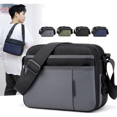 Mini practical men crossbody bag retro sturdy waterproof nylon mens shoulder bag casual outdoor short-distance travel bags 2021