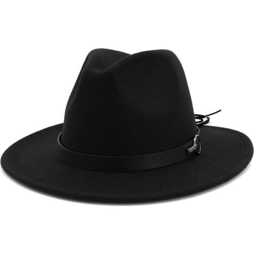Winter Autumn Imitation Woolen Women Men Ladies Fedoras Top Jazz Hat European American Round Caps Bowler Hats