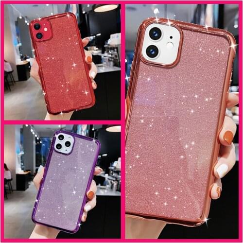 Silicon Shockproof Cover Case for Huawei Honor 30i LRA-LX1 30S V20 Pro 10 Lite Luxury Glitter Case for Honor X10 Lite 20E Coque