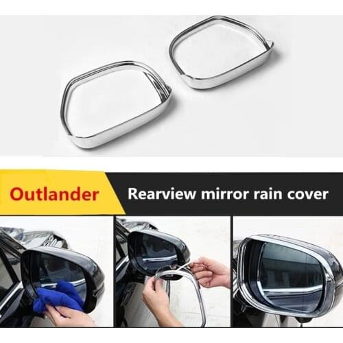 ABS Chrome Rearview Side Mirror Glass Rain Shield Sun Visor Shade Frame 2PCS/Set For Mitsubishi Outlander 2016 2017 2018