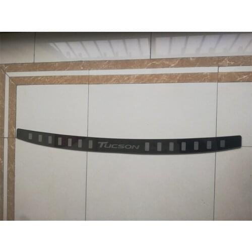 Car styling Rear Bumper Protector Sill Trunk Tread Plate Trim for 2015-2018 Hyundai Tucson