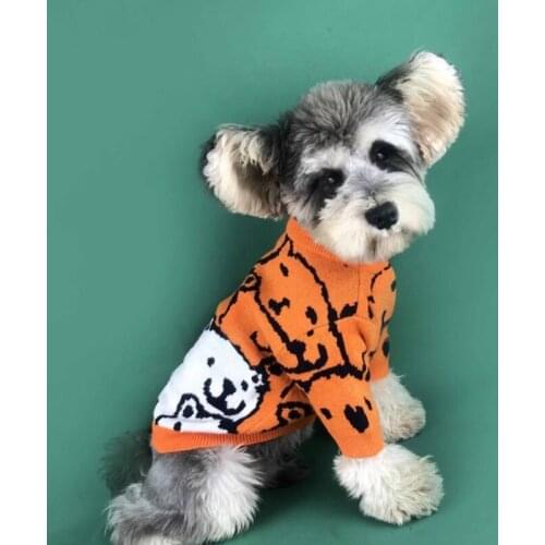 Dog Sweater Winter Dog Clothes Poodle Bichon Pomeranian Schnauzer Pug Clothing French Bulldog Coat Frenchie Dog Costume Dropship