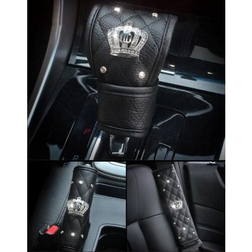 Universal Car Safety Seat Belt Cover Shoulder Pad Shift Knob Padding Suit Hand Brake Lever Cover Auto Styling Accessories
