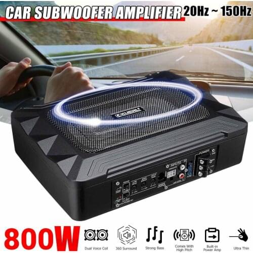 12V 600W Car Active Subwoofer Audio Speaker Amplifier Ultra thin Subwoofer Bass Amplifier Auto Surround Sound Car Audio System