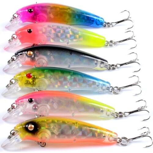 1Pcs Crank Fishing Lure Bait Wobbler 7cm 6.5g Laser Artificial Lures Fishing Goods Fishing Carp Wobblers for Pike
