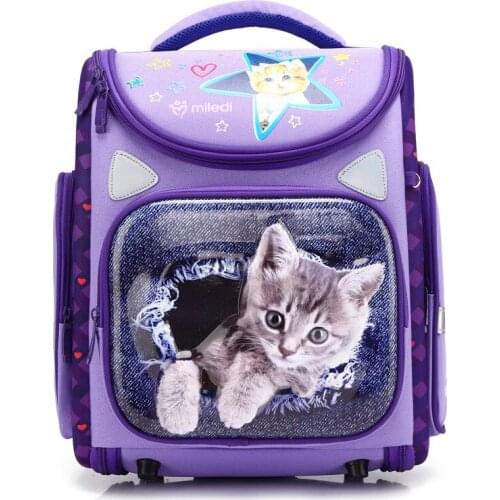 Girls Boys Cat Schoolbags Waterproof Breathable Kids 3D Cartoon School Bags Children Orthopedic School Backpacks Mochila Escolar