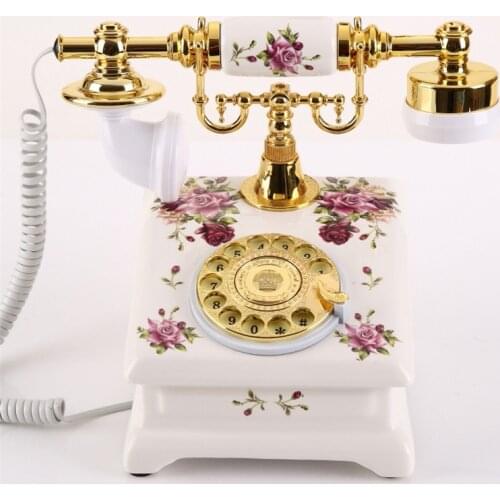 Rotating disk ceramic fashion antique rustic fashion Fixed telephone