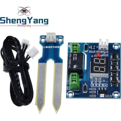 XH-M214 Humidity Controller Soil Sensor Module 20-99%RH Automatic Control Irrigation Computer System Red Digital Display Module
