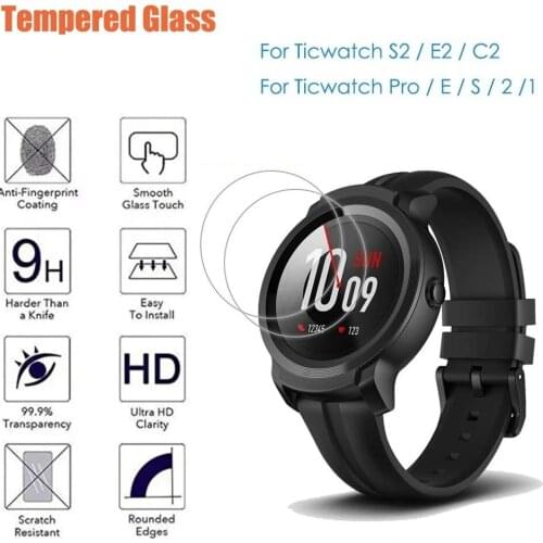 Tempered Glass For Ticwatch Pro GTX Pro3 Pro2020 Anti-Scratch Screen Protector Cover For Ticwatch S2 E2 C2 C2+ Plus 1 2 E S Film