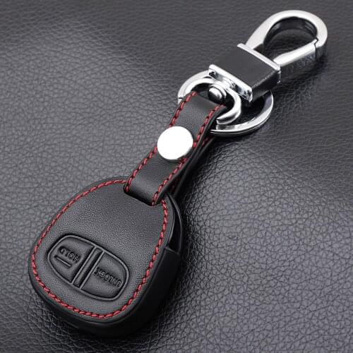 Genuine Leather Key Protective Cover Car Key Case Holder for Mitsubishi Outlander Colt LANCER Grandis Pajero Sport Parts