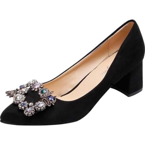 Vaatteet Ladies Low Heel Summer Sandals Summer Classic Women Thick High Heels Crystal Princess Casual Wedding Shoes#g3