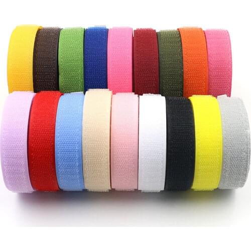 1 Pair of 20mm Color Fastener Tape Velcro Velcro Nylon Non-adhesive Buckle Household Doors and Windows DIY Sewing Accessories 2m