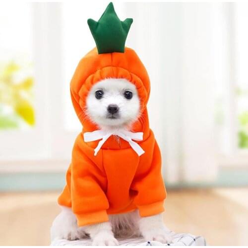 1 Piece Small Medium Cotton Warm Hoodies For Pet Dogs Teddy French Bulldog Chihuahua Yorkie Plush Soft Dog Puppy Costume Outfits