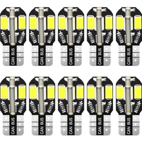 10Pcs T10 W5W Canbus Led Bulbs Car Lights Accessories For Lada Niva Kalina Granta Priora Largus Samara Priova Vesta 2110
