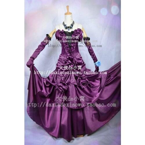 2017 Lightning Returns Final Fantasy XIII Lightning Cosplay Purple Liberator Dress