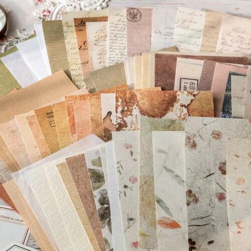 30 Pcs Retro Letter Sheet Material Paper Junk Journal Planner Scrapbooking Vintage Decorative Diy Craft Background Paper
