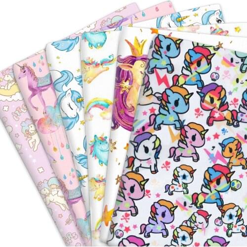 50*145cm Unicorn 100% Pure Cotton Polyester Cotton Material Patchwork Sewing Quilting Fabrics Quilt Needlework DIY Cloth Sewing