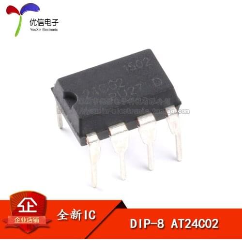 AT24C02 /EEPROM 2.7-5.5V 2K DIP-8