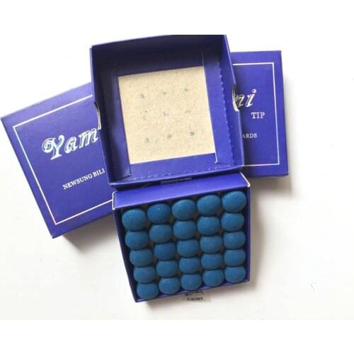 Free shipping 50pcs/lot Brand Professional Yami 10mm snooker cue tips high leather pigskin pool cue tip billiard accessories