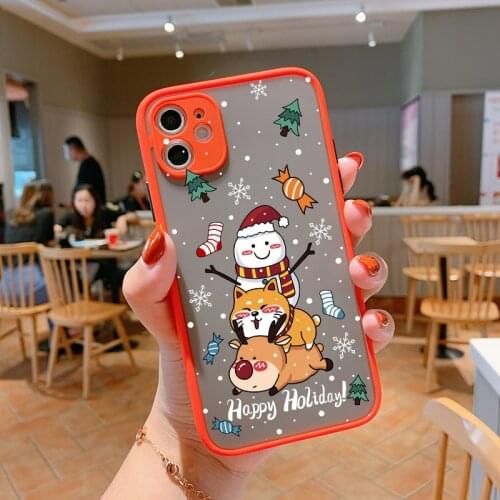 Reindeer Painted Camera Protector PC Case For Oneplus 9 Pro 9R Christmas Case for Oneplus 8T One plus 6t 7 8