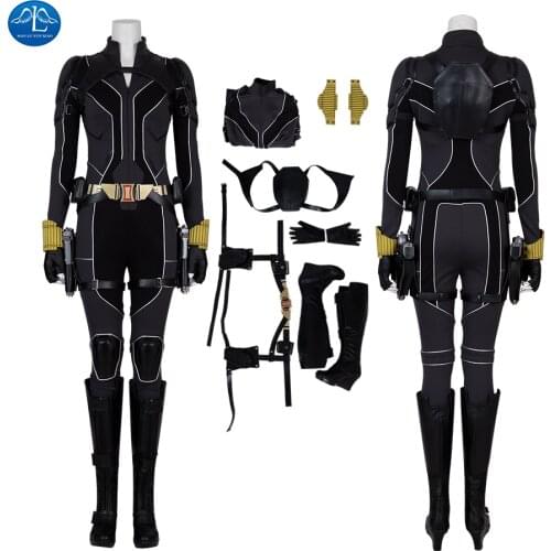 Black Cosplay Costume Widow Carnival Halloween Outfit Cosplay Natasha Romanoff Jumpsuit Fancy Accessories Boots anime clothes