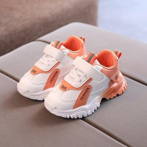 Children Casual Shoes Kids Shoes Baby Boy Girl Sneakers Breathable Soft Anti-Slip Buffer Shock Spring Running Sport Shoes 21-35
