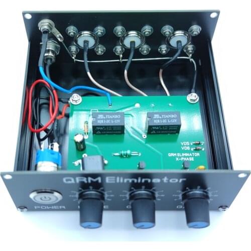 Assembled QRM Eliminator X-Phase (1-30 MHz) HF bands SO-239 connectors + Case