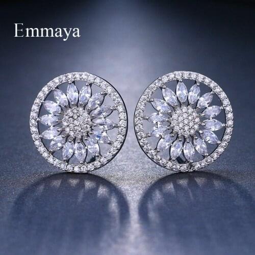 Emmaya Luxury Zircon Earrings Accessories Distinctive Fashion Female Honey Summer Gift Wedding