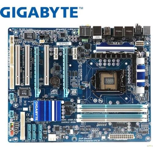 Gigabyte GA-P55A-UD3R original motherboard LGA 1156 DDR3 16GB For I5 I7 CPU P55A-UD3R P55 Desktop motherboard BOARDS PC