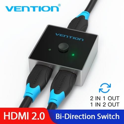 Vention HDMI Splitter 4K HDMI Switch Bi-Direction 1x2/2x1 Adapter HDMI Switcher 2 in 1 out for PS4/3 TV Box HDMI Switch 2.0 new