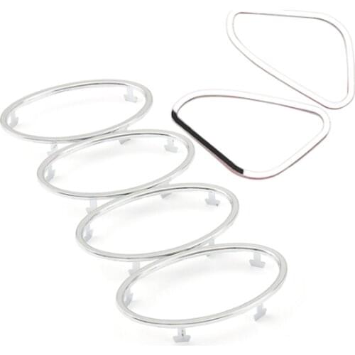 6PCS air conditioning ABS chrome trim outlet decoration for Ford Focus 2 2005 2006 2007 2008 2009 2010 2011-2013 car accessories