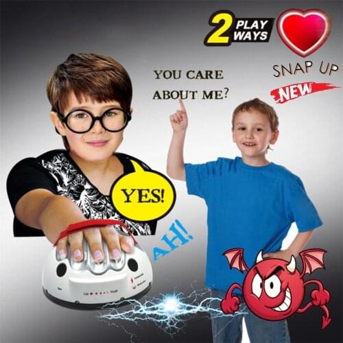 Micro Electric Shock Lie Detector Shocking Liar Truth Polygraph Test Tricky Funny Adjustable Adult Party Game Consoles Gifts Toy