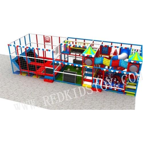 Multi-functional Indoor Playground with With Trampoline Park and Soccer Ball Area HZ-20200325