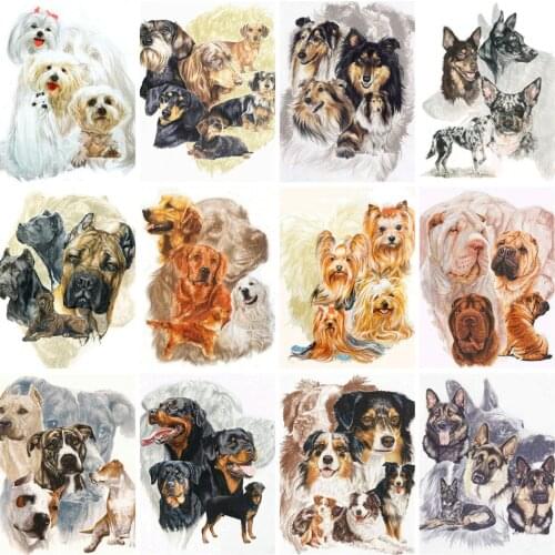 AZQSD Paint By Number Canvas Painting Kits Aniaml Handmade Gift DIY Unframe Coloring By Numbers Dog Home Decoration