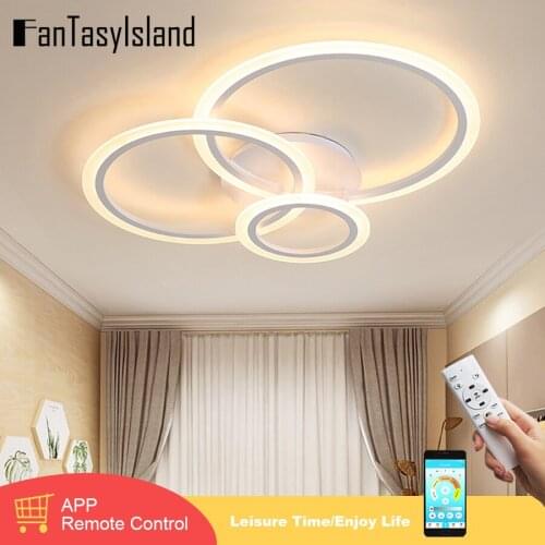 New Hot Led Ceiling Light for Living Room Bedroom Study Room Modern Circline Lighting Fixtures Creative Acrylic Ceiling Lamps