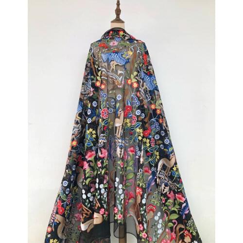 New Style Mesh Embroidery African Lace Fabric 2021 High Quality Lace Water Soluble Fashion Soft Lace Fabric 5 Yards