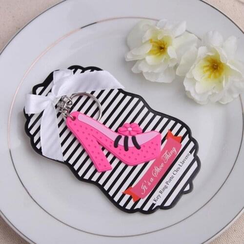 Wholesale 80pcs Wedding Favors High Heels Key Ring Wedding Favors And Gifts For Guest Party Favors Supplies DHL Free Shipping