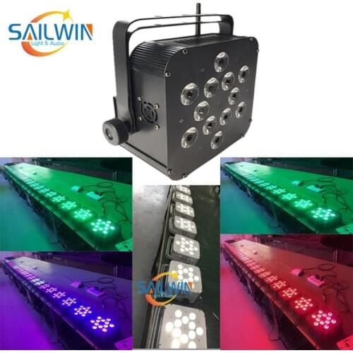 APP WIFI Wireless Battery Powered 12*18W RGBWA+UV 6in1 LED Par Can Light Silence Outdoor Stage Par Light DMX LED Par Light