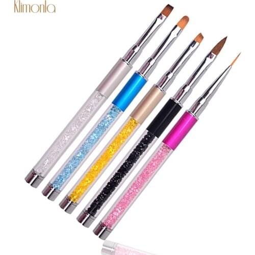 1pcs Crystal Nail Art Brush Pen Rhinestone Nail Painting Drawing Carving Pen UV Gel Polish Acrylic Dotting Tools
