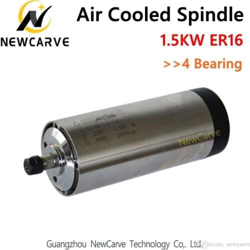 1.5KW Air Cooled Spindle ER16 Milling Spindle 1.5KW 220V With 4 Bearing Gdz-80-1.5f Newcarve