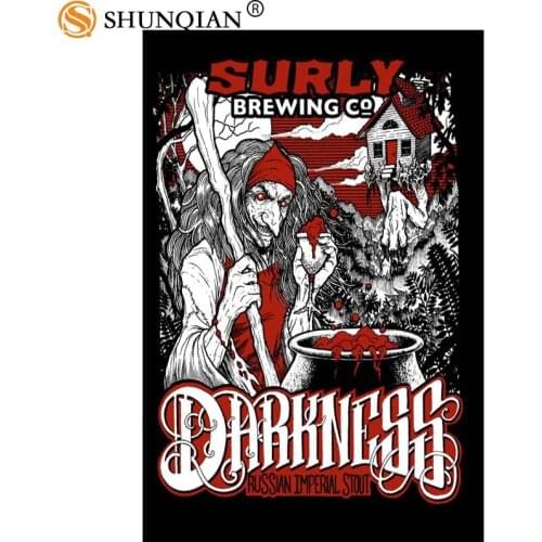 Custom canvas poster Art Surly Brewing Darkness Decoration poster cloth fabric wall poster print Silk Fabric Print JQK009