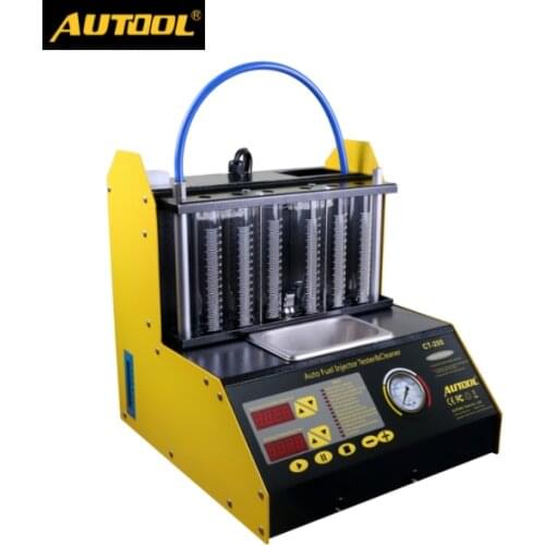 Autool Ct200 Ultrasonic Fuel Injector Cleaning Machine Tester Injector Cleaner Car Motorcycle 6 Cylinder Clean