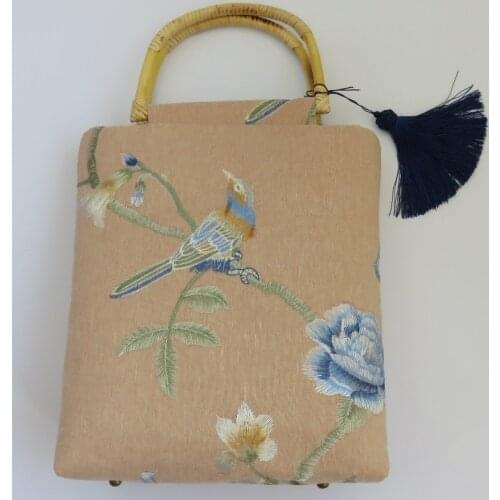 Handbag Vintage Embroidery Bag Ancient Style Chinese Elements Hanfu Messenger Bag National Style Gold Bag Cheongsam Bag