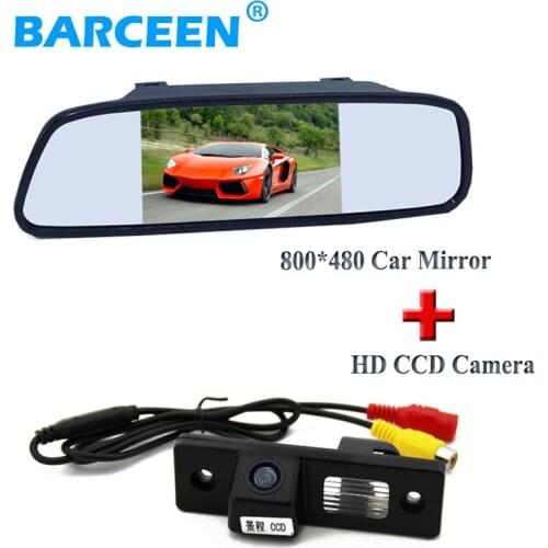 Waterproof car rearview camera 170 angle +5" car parking mirror monitor fit for CHEVROLET EPICA/LOVA/AVEO/CAPTIVA/CRUZE/LACETTI