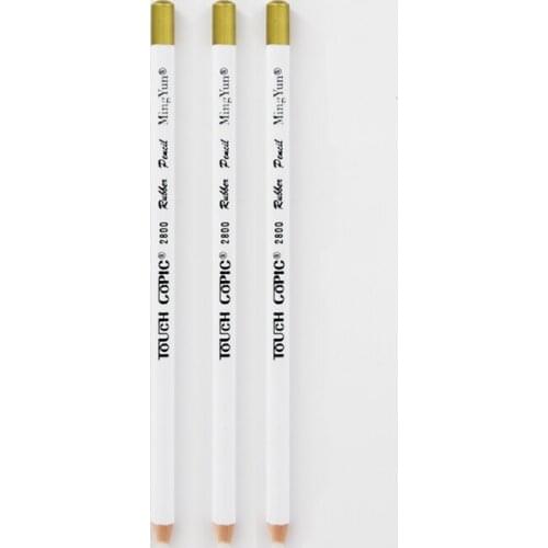 1/3pcs Pen Style Elastone Eraser Rubber Pen Pencil Eraser Revise Detail Painting Drawing Highlight Precision School Art Supplies