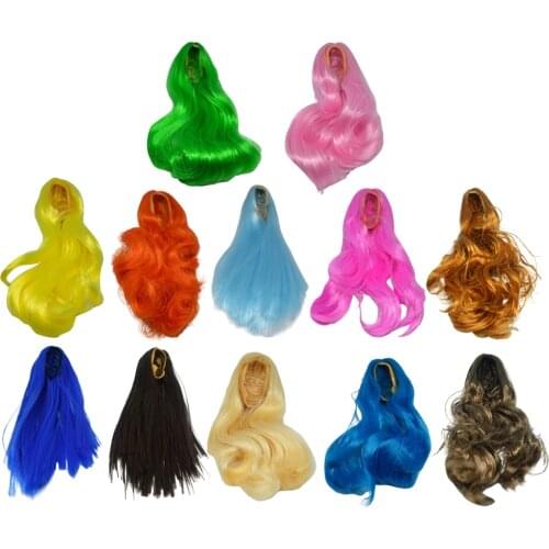 1/6 Woman Long Hairpiece For 12Inch Action Figure BJD Doll DIY Female Dolls Figure Model Hair Extension DIY Accessories